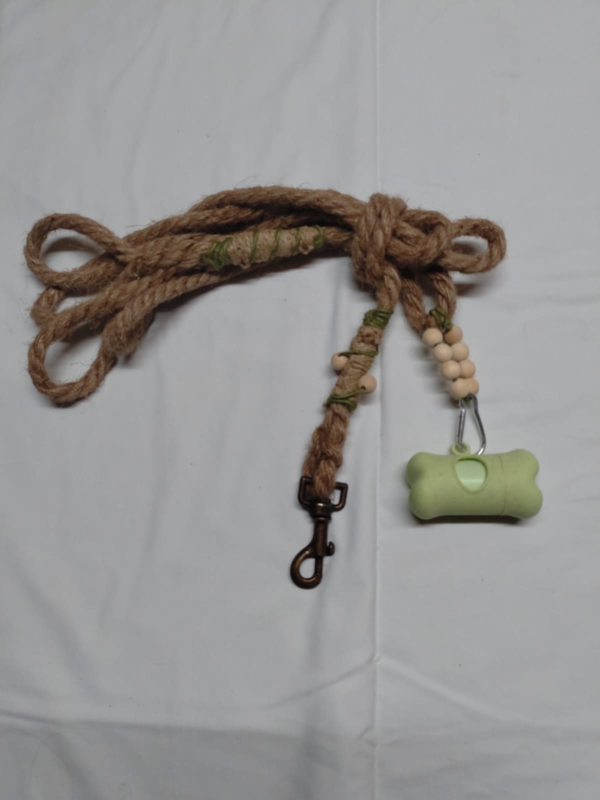 longe chanvre naturel porte sac a crotte longue